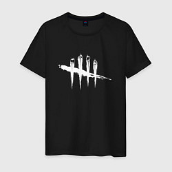 Футболка хлопковая мужская Dead by Daylight White Logo, цвет: черный