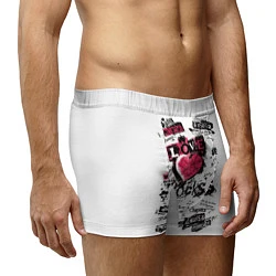 Трусы-боксеры мужские Рок сердца 4, цвет: 3D-принт — фото 2