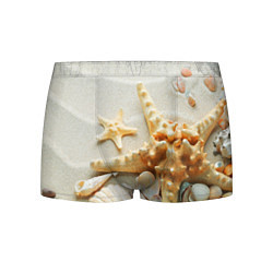 Трусы-боксеры мужские Морские ракушки, цвет: 3D-принт