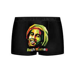 Трусы-боксеры мужские Bob Marley Smile, цвет: 3D-принт