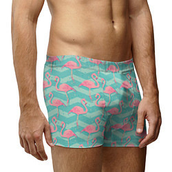 Трусы-боксеры мужские Flamingo Pattern, цвет: 3D-принт — фото 2