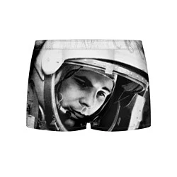 Трусы-боксеры мужские Гагарин космонавт, цвет: 3D-принт