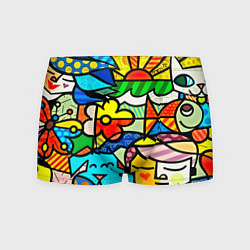 Трусы-боксеры мужские Картинка-мозаика, цвет: 3D-принт