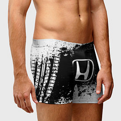 Трусы-боксеры мужские Honda: Black Spray, цвет: 3D-принт — фото 2