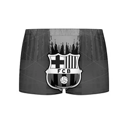 Трусы-боксеры мужские FC Barcelona: Grey Abstract, цвет: 3D-принт