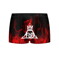 Трусы-боксеры мужские Fall Out Boy: Red Flame, цвет: 3D-принт