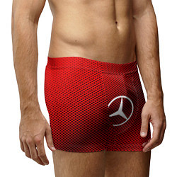 Трусы-боксеры мужские Mercedes: Red Carbon, цвет: 3D-принт — фото 2