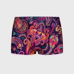Мужские трусы Орнамент пейсли - розовый