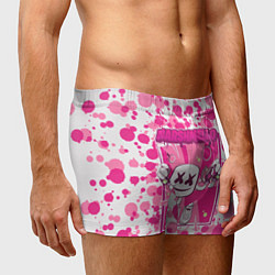 Трусы-боксеры мужские Marshmello: Pink Fashion, цвет: 3D-принт — фото 2