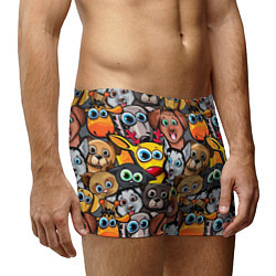 Трусы-боксеры мужские Веселые собаки, цвет: 3D-принт — фото 2