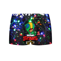 Трусы-боксеры мужские BRAWL STARS НОВОГОДНИЙ, цвет: 3D-принт