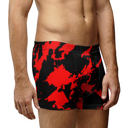 Трусы-боксеры мужские Красный на черном, цвет: 3D-принт — фото 2