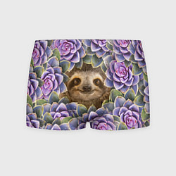 Мужские трусы Ленивец среди цветов