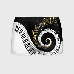 Трусы-боксеры мужские МУЗЫКАЛЬНЫЙ УЗОР, цвет: 3D-принт