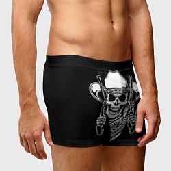 Трусы-боксеры мужские Череп ковбоя с пистолетами, цвет: 3D-принт — фото 2