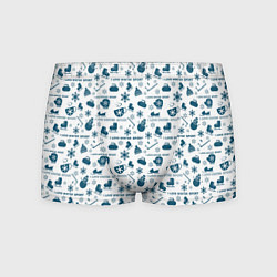 Трусы-боксеры мужские Зимние виды спорта, цвет: 3D-принт