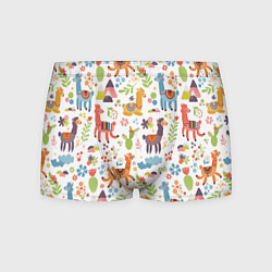 Трусы-боксеры мужские Ламы, цвет: 3D-принт