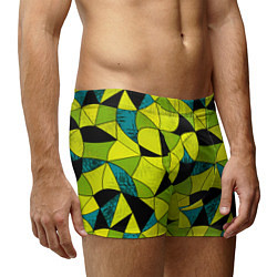 Трусы-боксеры мужские Гранжевый яркий зеленый, цвет: 3D-принт — фото 2
