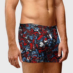 Трусы-боксеры мужские RedBlue stikers, цвет: 3D-принт — фото 2