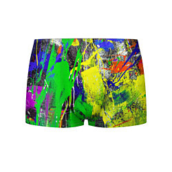 Трусы-боксеры мужские Брызги красок Grunge Paints, цвет: 3D-принт