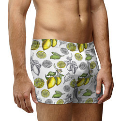 Трусы-боксеры мужские Лимонный паттерн, цвет: 3D-принт — фото 2