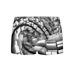 Трусы-боксеры мужские Геометрическая объёмная абстракция, цвет: 3D-принт