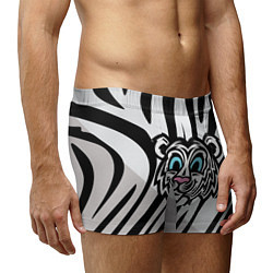 Трусы-боксеры мужские Забавный Белый тигр, цвет: 3D-принт — фото 2