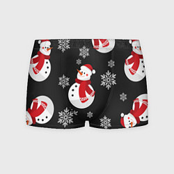 Трусы-боксеры мужские Снеговик!, цвет: 3D-принт