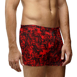 Трусы-боксеры мужские LA CASA DE PAPEL RED CODE PATTERN, цвет: 3D-принт — фото 2