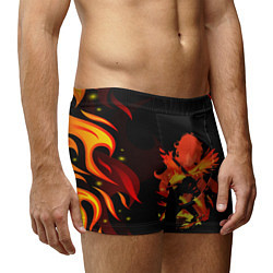 Трусы-боксеры мужские DILUC FIRE GENSHIN IMPACT НА СПИНЕ, цвет: 3D-принт — фото 2