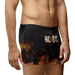 Трусы-боксеры мужские ACDC - Fire, цвет: 3D-принт — фото 2