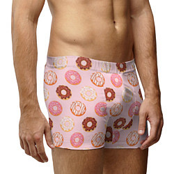 Трусы-боксеры мужские Pink donuts, цвет: 3D-принт — фото 2