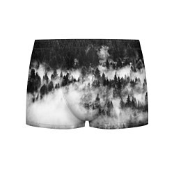 Трусы-боксеры мужские Мрачный лес - туман, цвет: 3D-принт