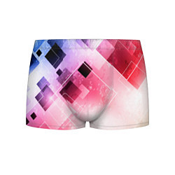 Трусы-боксеры мужские Розово-голубая абстрактная геометрия, цвет: 3D-принт