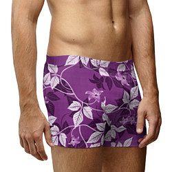Трусы-боксеры мужские Фиолетовый вьюнок, цвет: 3D-принт — фото 2