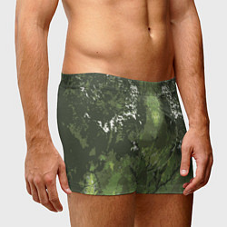 Трусы-боксеры мужские Абстрактный,графический рисунок зеленого цвета, цвет: 3D-принт — фото 2