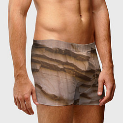 Трусы-боксеры мужские Рельефные скалы Relief rocks, цвет: 3D-принт — фото 2