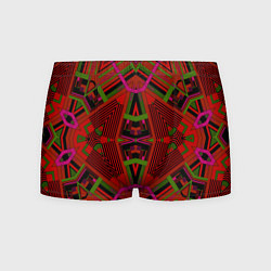 Мужские трусы Геометрический этнический арабский узор в красно ч