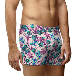 Трусы-боксеры мужские Цветы Летние Фиолетовые Рудбеки, цвет: 3D-принт — фото 2