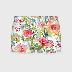 Трусы-боксеры мужские Floral pattern Watercolour Summer, цвет: 3D-принт