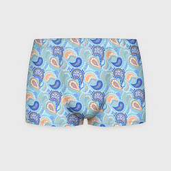 Мужские трусы Турецкий огурец Turkish cucumber blue pattern