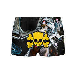 Трусы-боксеры мужские Череп Барта Симпсона!, цвет: 3D-принт