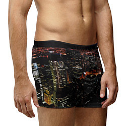 Трусы-боксеры мужские Ночной город - вид с высоты, цвет: 3D-принт — фото 2