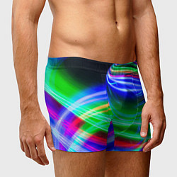 Трусы-боксеры мужские Волнообразные абстрактные линии и шары, цвет: 3D-принт — фото 2