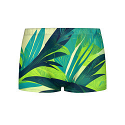 Трусы-боксеры мужские Яркие тропические листья пальмы, цвет: 3D-принт