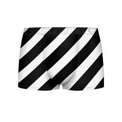 Трусы-боксеры мужские Черно белые полоски, цвет: 3D-принт