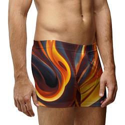 Трусы-боксеры мужские Плавные огненные узоры, цвет: 3D-принт — фото 2