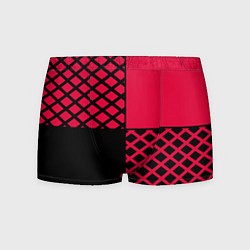 Мужские трусы Черно-красный геометрический узор