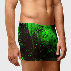 Трусы-боксеры мужские Зелёные краски и вода, цвет: 3D-принт — фото 2