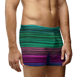 Трусы-боксеры мужские Разноцветные неоновые шелковые нити, цвет: 3D-принт — фото 2